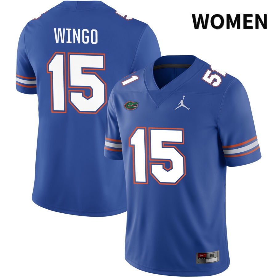 NCAA Florida Gators Derek Wingo Women's #15 Jordan Brand Royal 2022 NIL Stitched Authentic College Football Jersey KZA7564PS